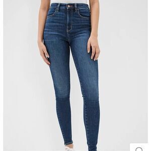 American Eagle super high rise jegging dark wash 8short